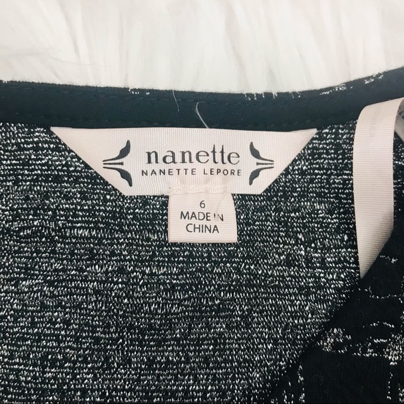 Nanette Lepore Metallic Flounce Fit & Flare Dress - Picture 7 of 16